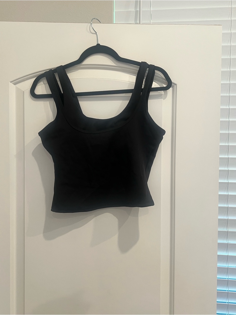Skims-Nike Double-Strap Matte Black Scoop Tank Top